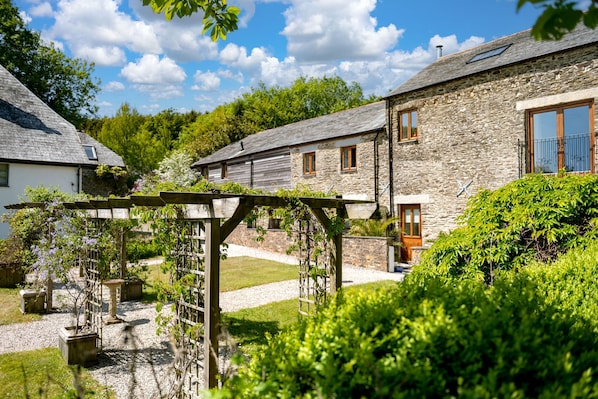 Barns around courtyard garden