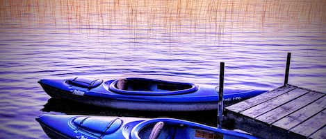 Explore the lake with the kayaks; two are included for your enjoyment.