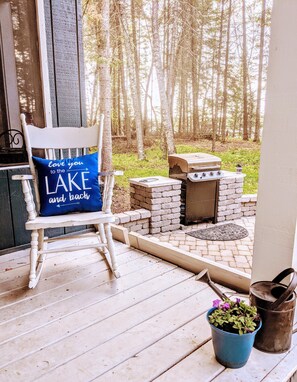 Relax on the front porch or grill outside
