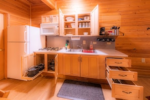 kitchenette w/ everything you need (no oven)