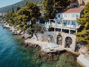 Luxury Beachfront villa Dubrovnik Sea Diamant with private pool and private beach 
