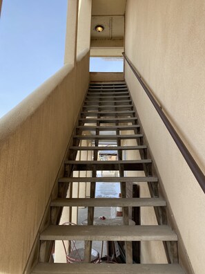 The stairway leading up to the Loft