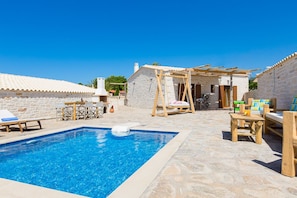 An aspect of the villa and pool.