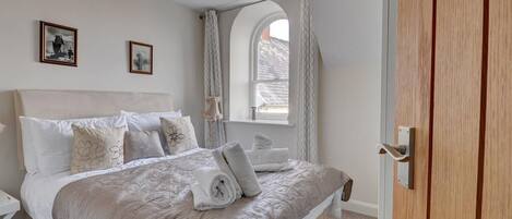 Bedroom with Double Bed &  Views of St Mary's Church and Whitby Abbey