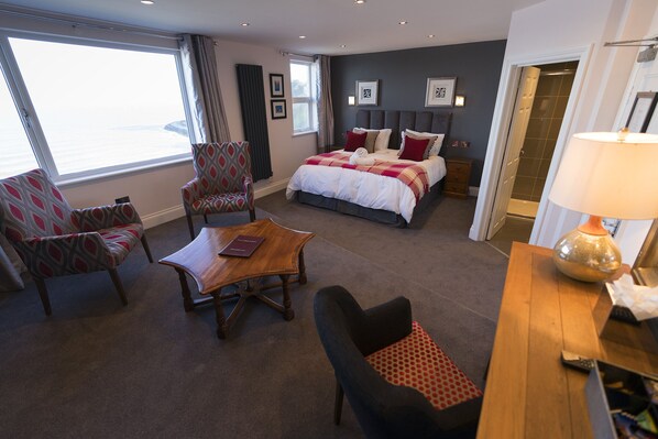 Super king-size bed and amazing views