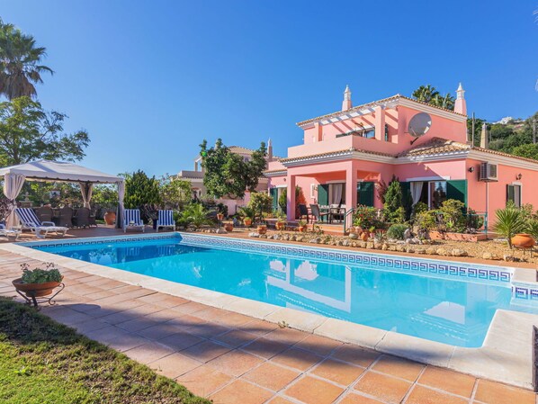Piscine, Propriété, Immobilier, Bleu Azur, Recours, Aqua, Villa, Composite, Tuile, Palmier