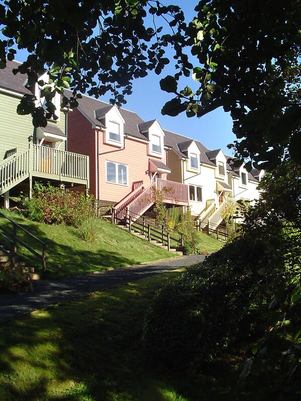 Purpose built self-catering cottages.