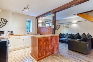 Open plan kitchen and living room