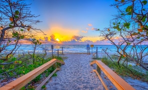 Entrance to Jupiter Beach at Sunrise