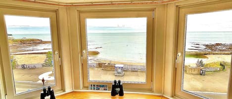 Apartment 5 bay window view over Cullercoats Bay
