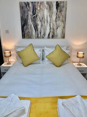 Master bedroom with a King size bed