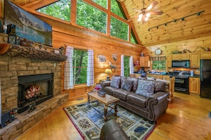 Enjoy the open floor plan while relaxing and grilling on the back deck.