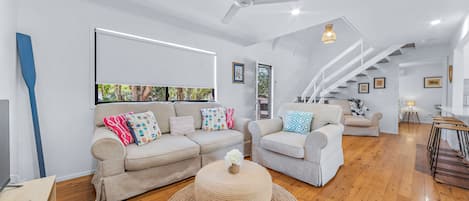 Living area with comfortable furniture