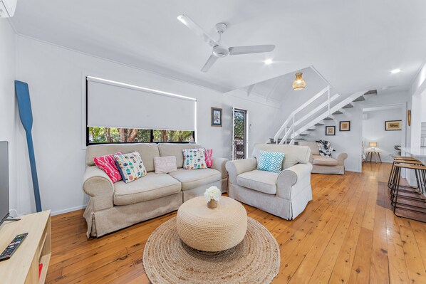 Living area with comfortable furniture