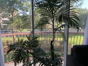 Large balcony located in the living room.