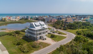Aerial view of house