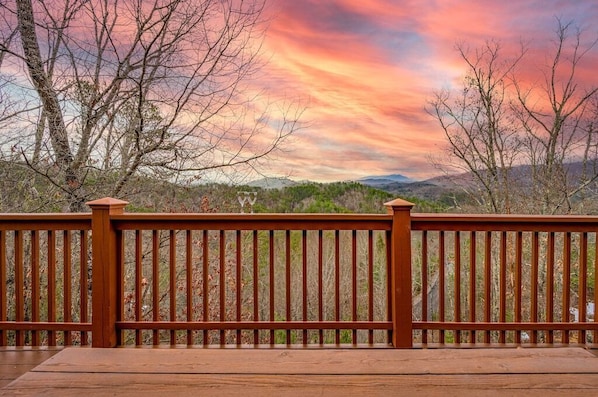 Over the Mountain - Sunset on the Deck