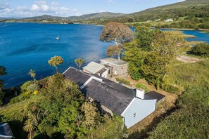 Mulroe House and Studio in the front overlooking the sea from above