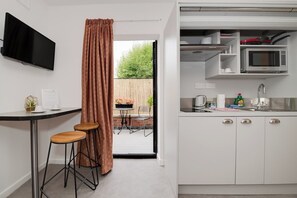 Kitchen is well stocked with all you'll need to make your stay enjoyable