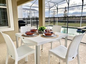 Patio dining table