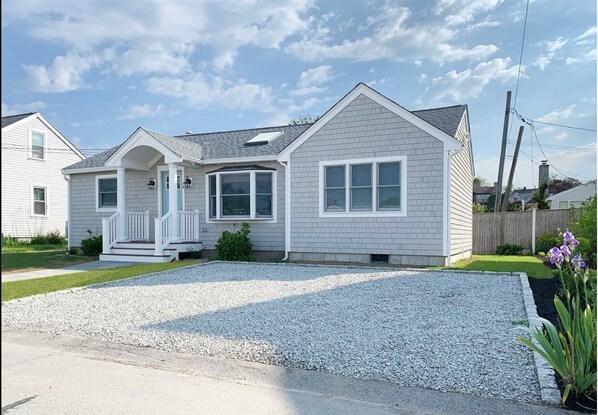 Newly renovated beach house with 2 car driveway.
