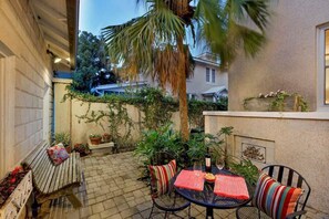 Romantic courtyard dining