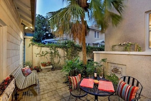 Romantic courtyard dining