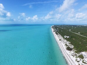 Long Bay: 3 miles of Fine White Sand and Shallow Water