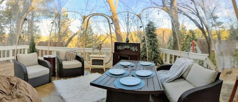 The Winter Bubble allows guests to enjoy nature in all weather-stay warm inside!
