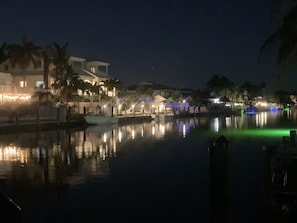 View from deck at night