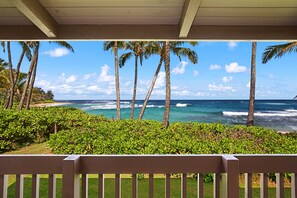 Beautiful ocean view from lanai area