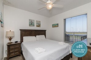 Master bedroom with king size bed