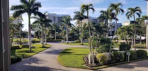 View from the breezeway steps from the elevator
