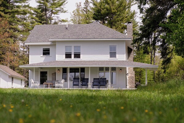 Oceanfront cottage with wrap around porch for the best views anytime of day.