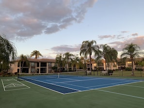 Tennis, pickle ball, and shuffle board 