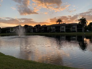 Sunset view from the pool