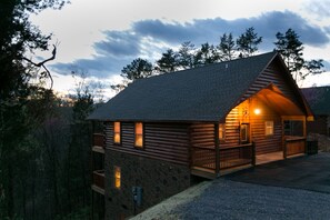 Plenty of space between the neighboring cabins and no cabins across the street.