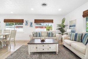 Couch and love seat with a coffee table