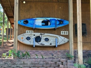 Take advantage of this home's unique WALK OUT shoreline + KAYAKS for guest use!