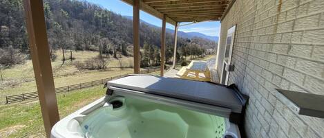 Hot Tub, Picnic Table, lower deck. 