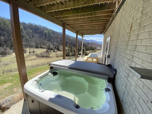 Hot Tub, Picnic Table, lower deck. 