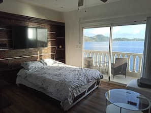 Wake up to the lagoon view on the Queen Size bed!