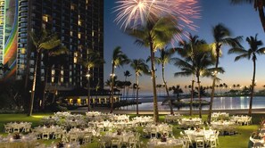 Outdoor banquet area