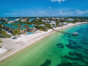 Aerial View from the Atlantic Ocean to Cocoplum Beach