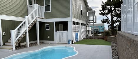 New pool with a oceanview