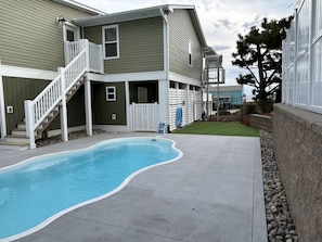 New pool with a oceanview