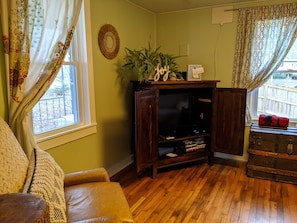 living room with tv