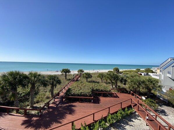 Rear deck for the Surf Club leading to the beach.