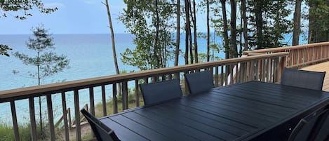 Large Deck with Spacious views of Lake Michigan.