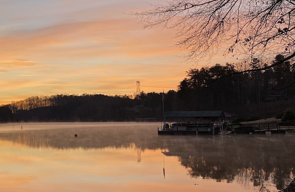 Sunrise, from the boat slip